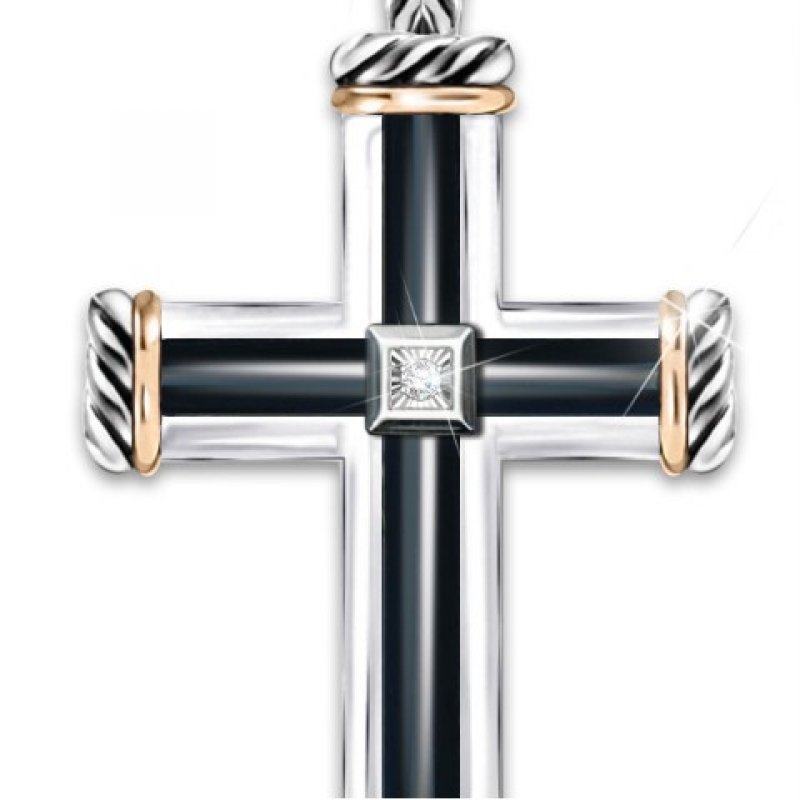 Vòng cổ Mặt Thánh Giá Chất Liệu Thép Không Gỉ Hợp Thời Trang