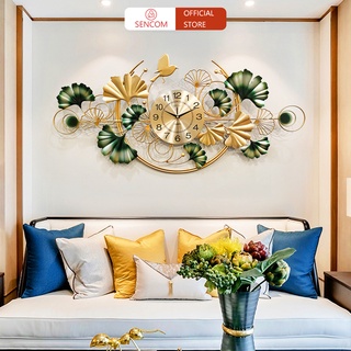 Đồng hồ treo tường phòng khách độc đáo SENCOM, đồng hồ trang trí decor phong cách Bắc Âu - A2132