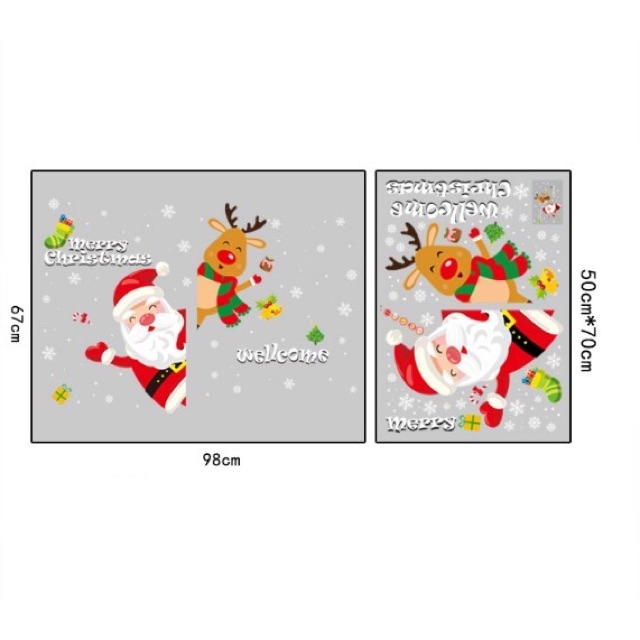 Decal Hít Tĩnh Điện Noel - Giáng Sinh chào lễ mới
