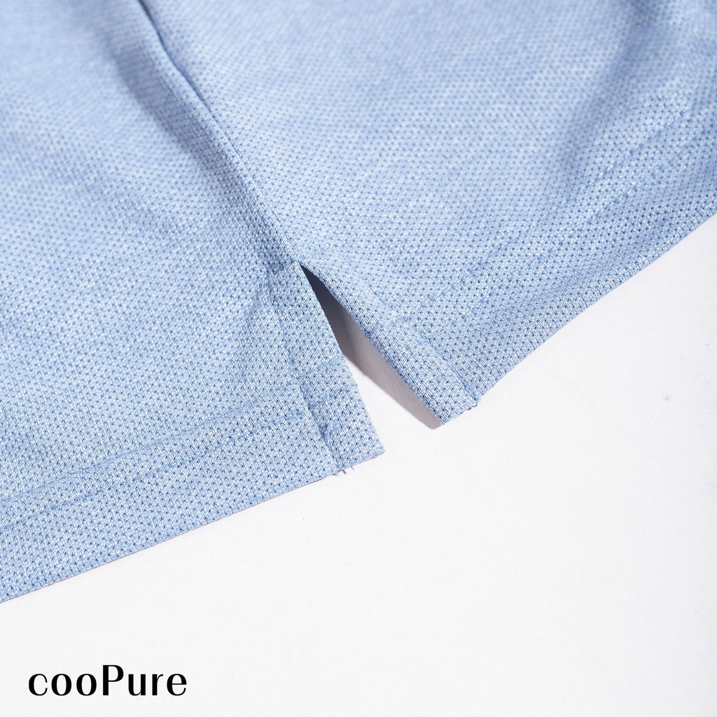 Áo polo nam cooPure màu xanh nhạt, vải Rayon mix sợi Viscose dòng active khỏe khoắn NO.1335 (5 màu)