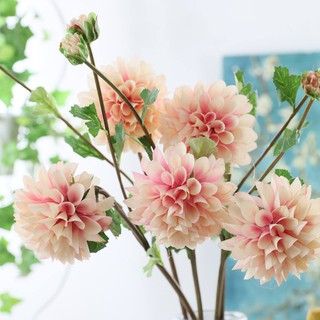 Hoa thược dược kép - hoa lụa dòng cao cấp