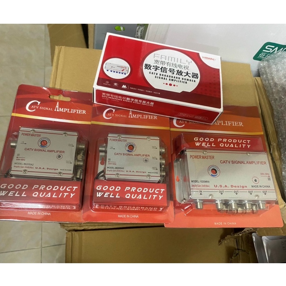 Bộ chia khuyếch đại tín hiệu truyền hình cáp 1 ra 2 - 3 - 4 - 6