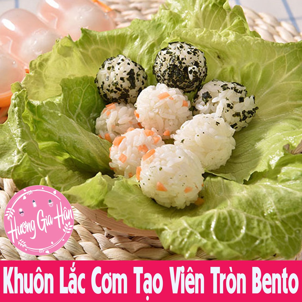 Khuôn Lắc Cơm Tạo Viên Tròn Bento - Tặng Kèm Thìa Xới Cơm