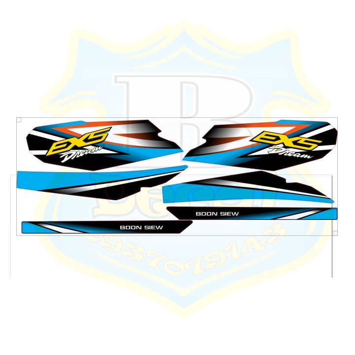 ( Quí khách vui lòng mang ra tiệm cho thợ dán ) Tem DREAM EX5 VÀNG