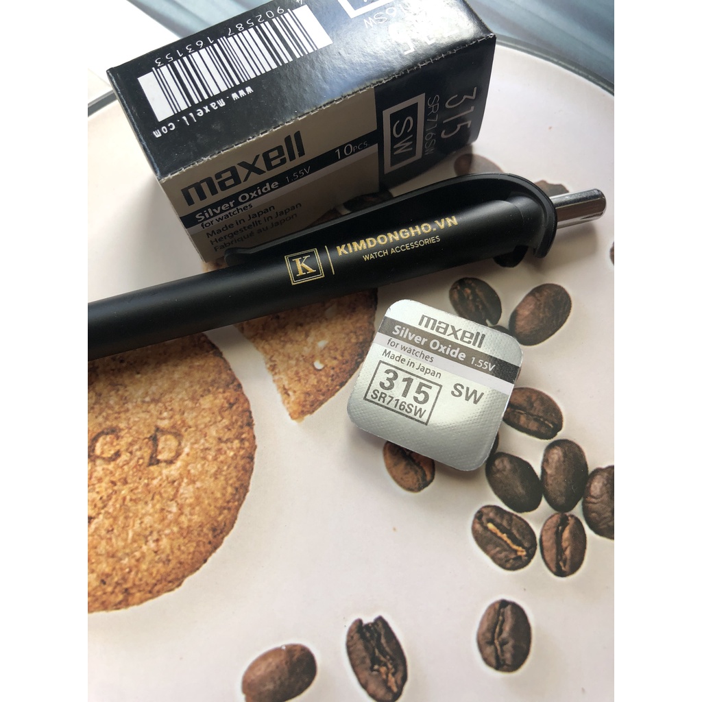 Hộp 1 Viên Pin SR716SW SR716 716 315 Maxell Pin Đồng Hồ Đeo Tay Chính Hãng