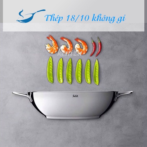 Chảo sâu lòng chống dính Silit Wok 32cm - Chảo chống dính cao cấp dùng trên mọi loại bếp