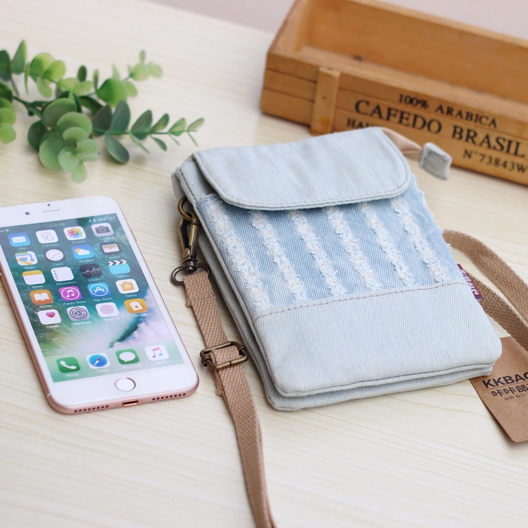 Túi Đeo Vai Đựng Điện Thoại/Tiền Vải Denim Cỡ Nhỏ 2022 Thời Trang Cho Nữ