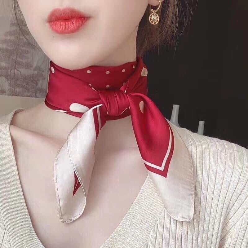 Khăn Bandana 70*70cm Khăn Turban Lụa Vuông Dùng Quàng Cổ, Áo Yếm, Buộc Tóc, Quấn Túi Dễ Tạo Kiểu