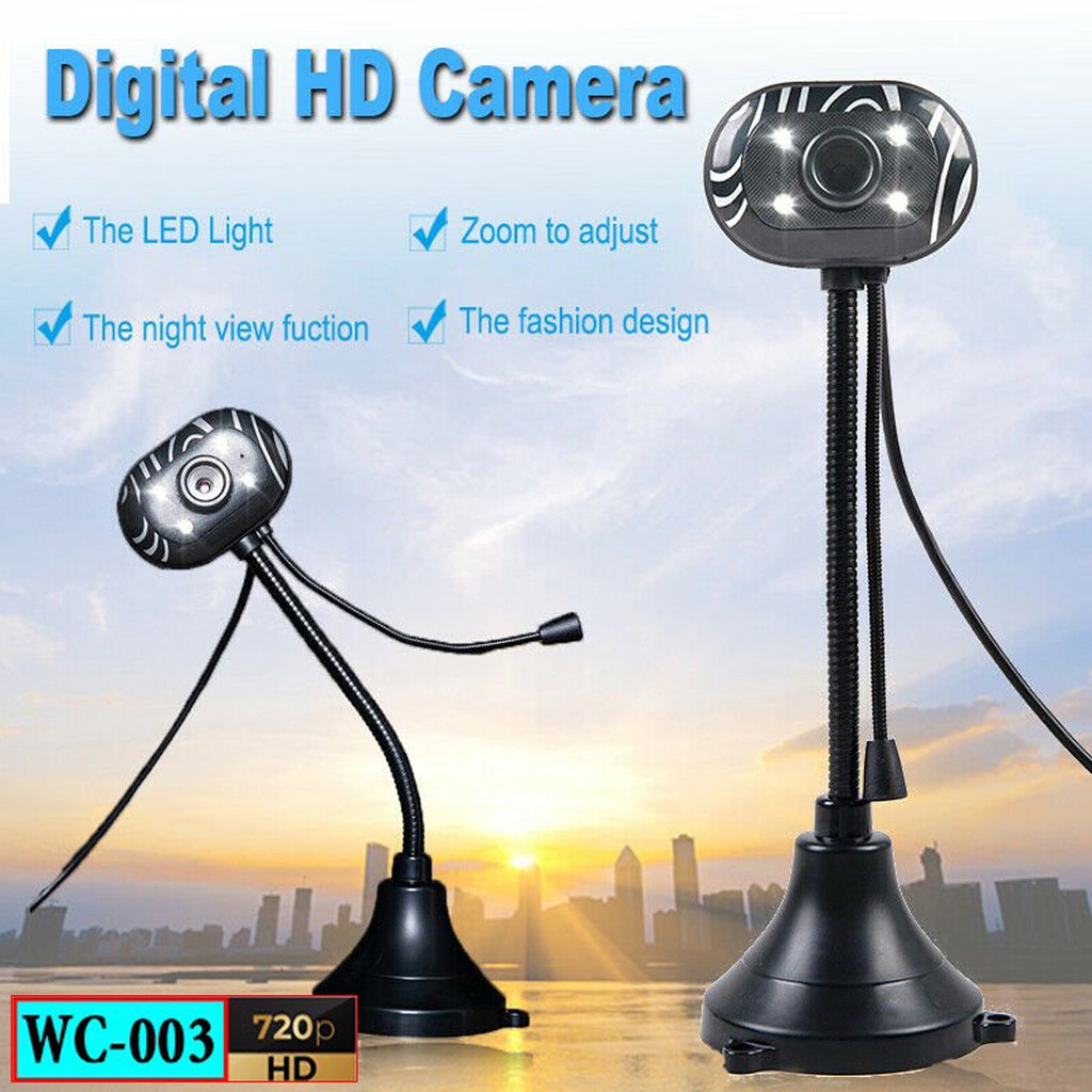 [Mã ELFLASH5 giảm 20K đơn 50K] <NEW> WEBCAM CHÂN CAO KÈM MIC WC-003 HD 720p