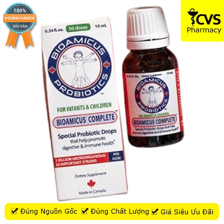 Men vi sinh BioAmicus Complete hỗ trợ rối loạn tiêu hóa 10ml - Cvspharmacy