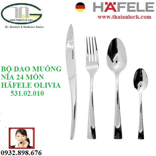 Bộ dao muỗng nĩa 24 món hafele olivia - 531.02.010