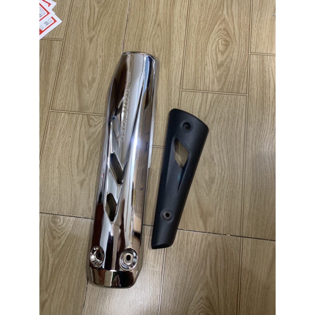 Ốp pô xe exciter đời 2010 inox gắn như zin