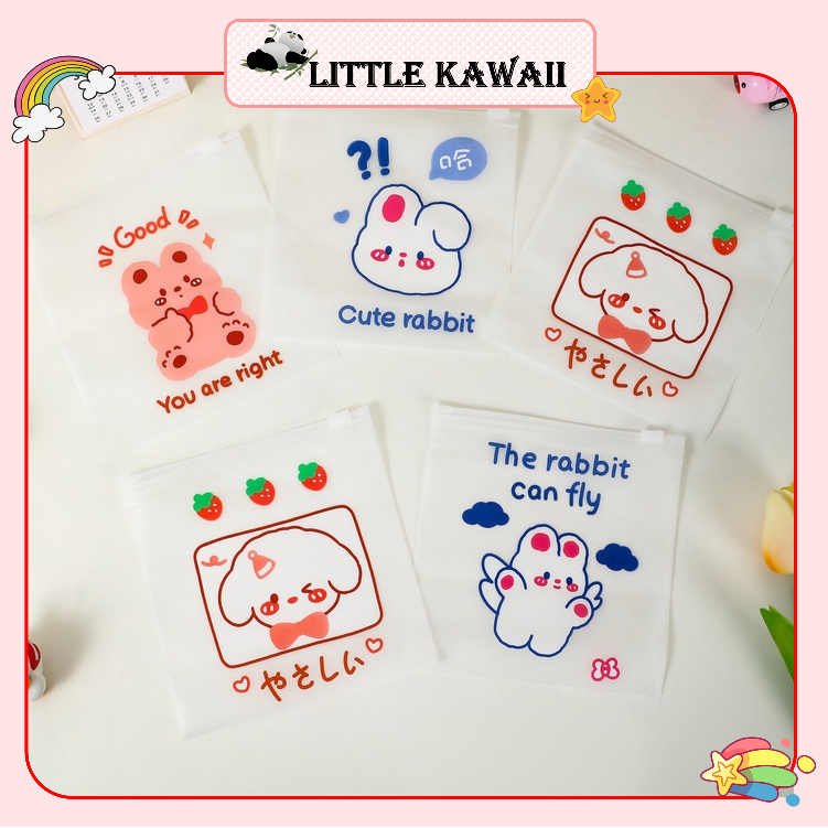 Túi zip khóa kéo đựng bánh kẹo, phụ kiện nhỏ hoạt hình dễ thương