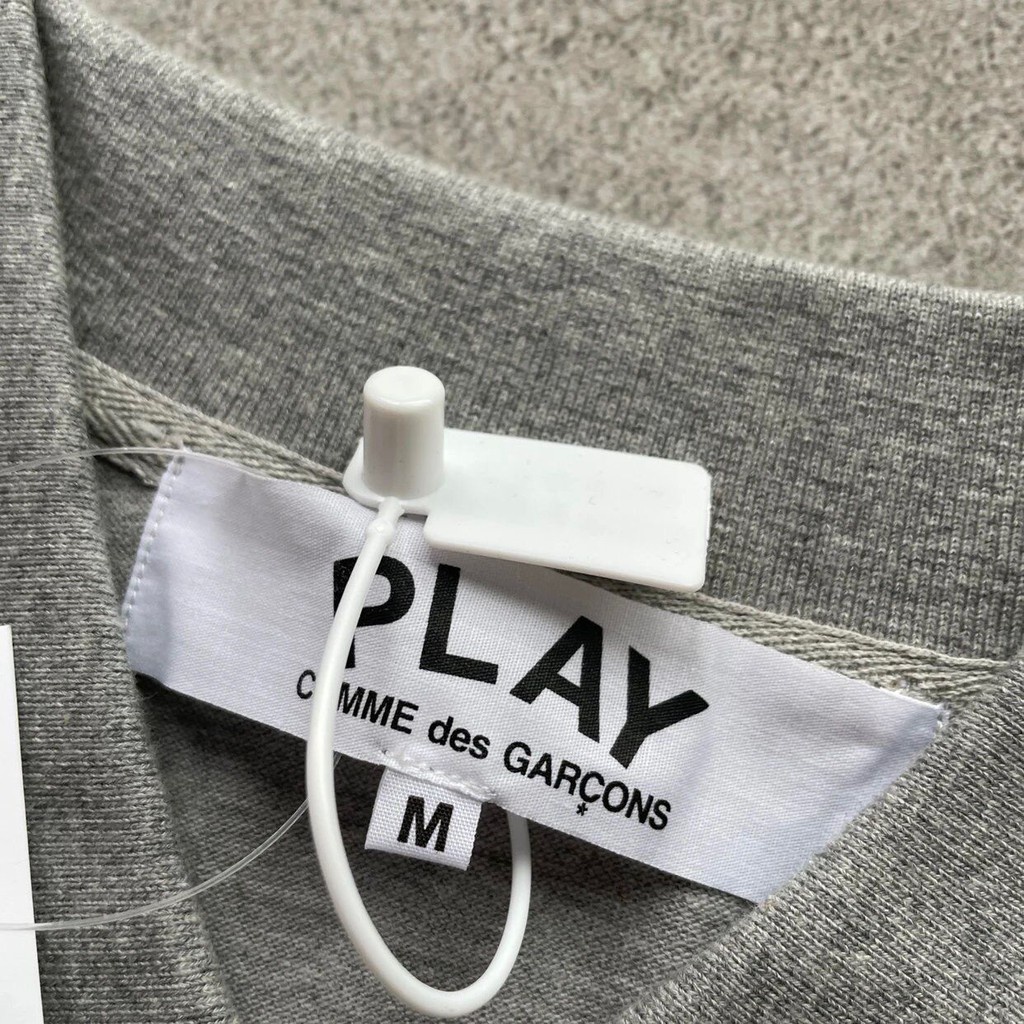 Play CDG Áo Thun POLO Ngắn Tay Thêu Hình Trái Tim Phong Cách Cổ Điển