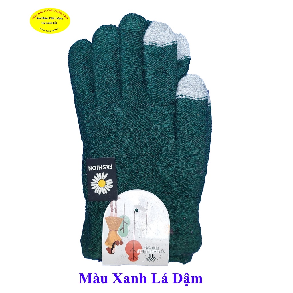 GĂNG TAY BAO TAY NỮ Loại cảm ứng Chất liệu len dày êm Gắn hoa FASHION Thương hiệu YUHAN FEILU Chống nắng, Bảo vệ da tay