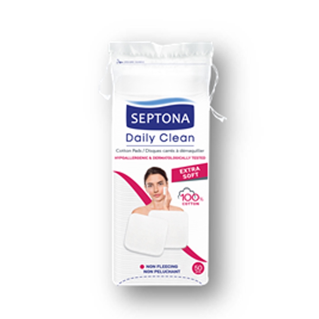 SEPTONA Bông tẩy trang SQUARE 50 miếng/Dòng Medium