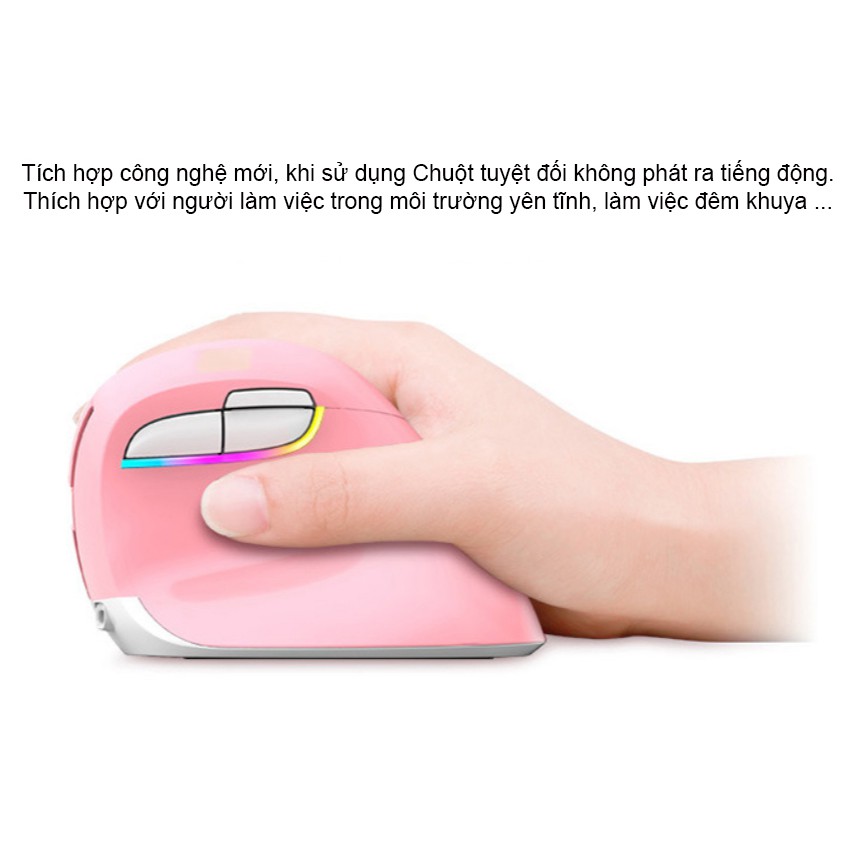 Chuột bluetooth không dây ergonomics chuột máy tính hình khối chống mỏi tay ADG M618