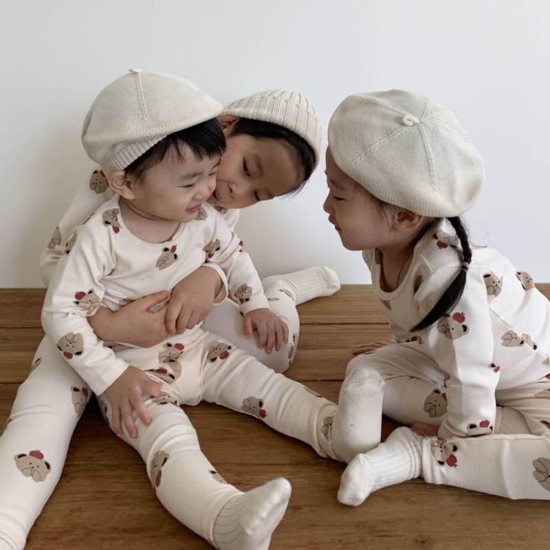 Bộ đồ ngủ mềm mại in họa tiết hoạt hình đáng yêu dành cho trẻ em