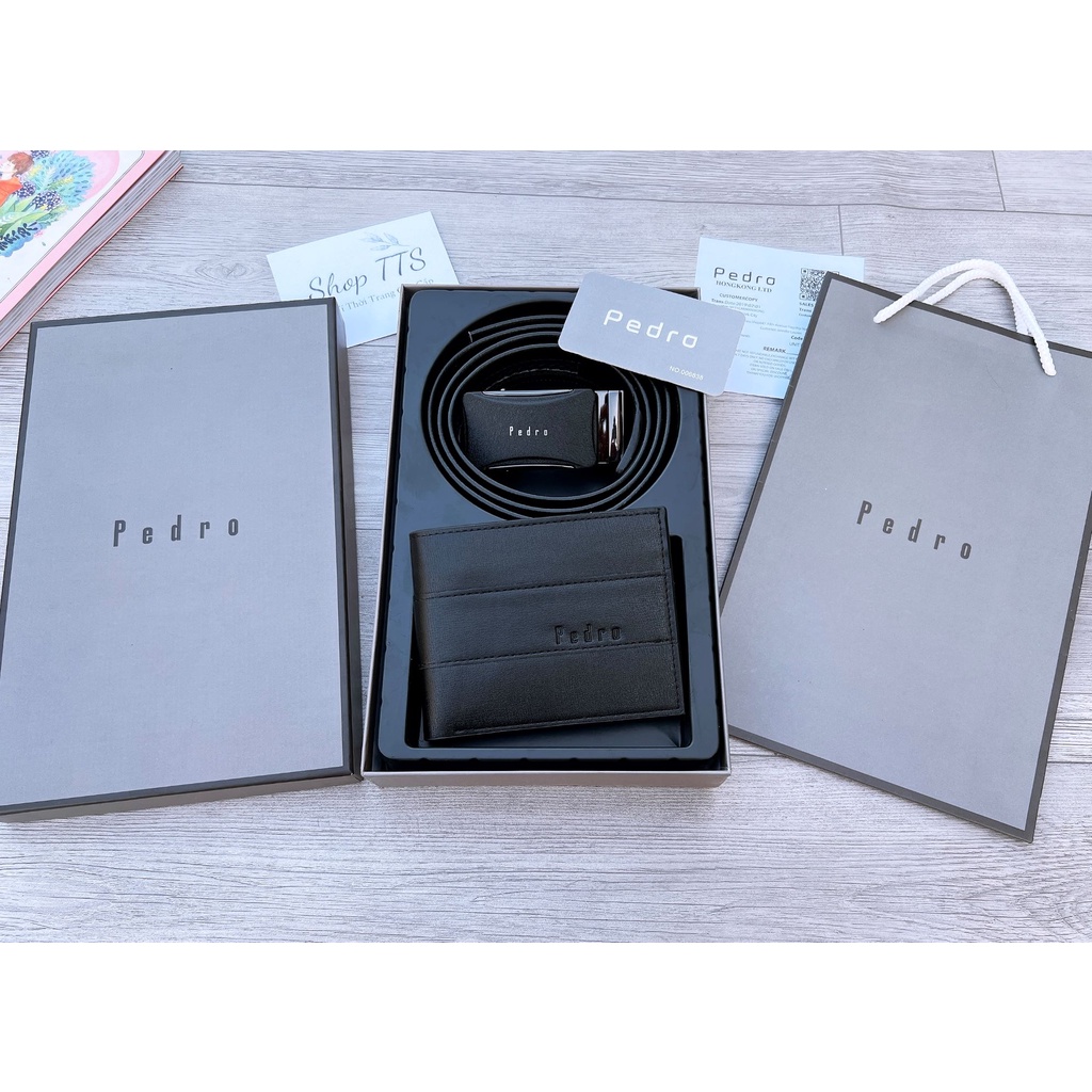 Sét Thắt Lưng + Ví Da Pedro PD-226 Full Hộp Kèm Túi Xách Sang Trọng