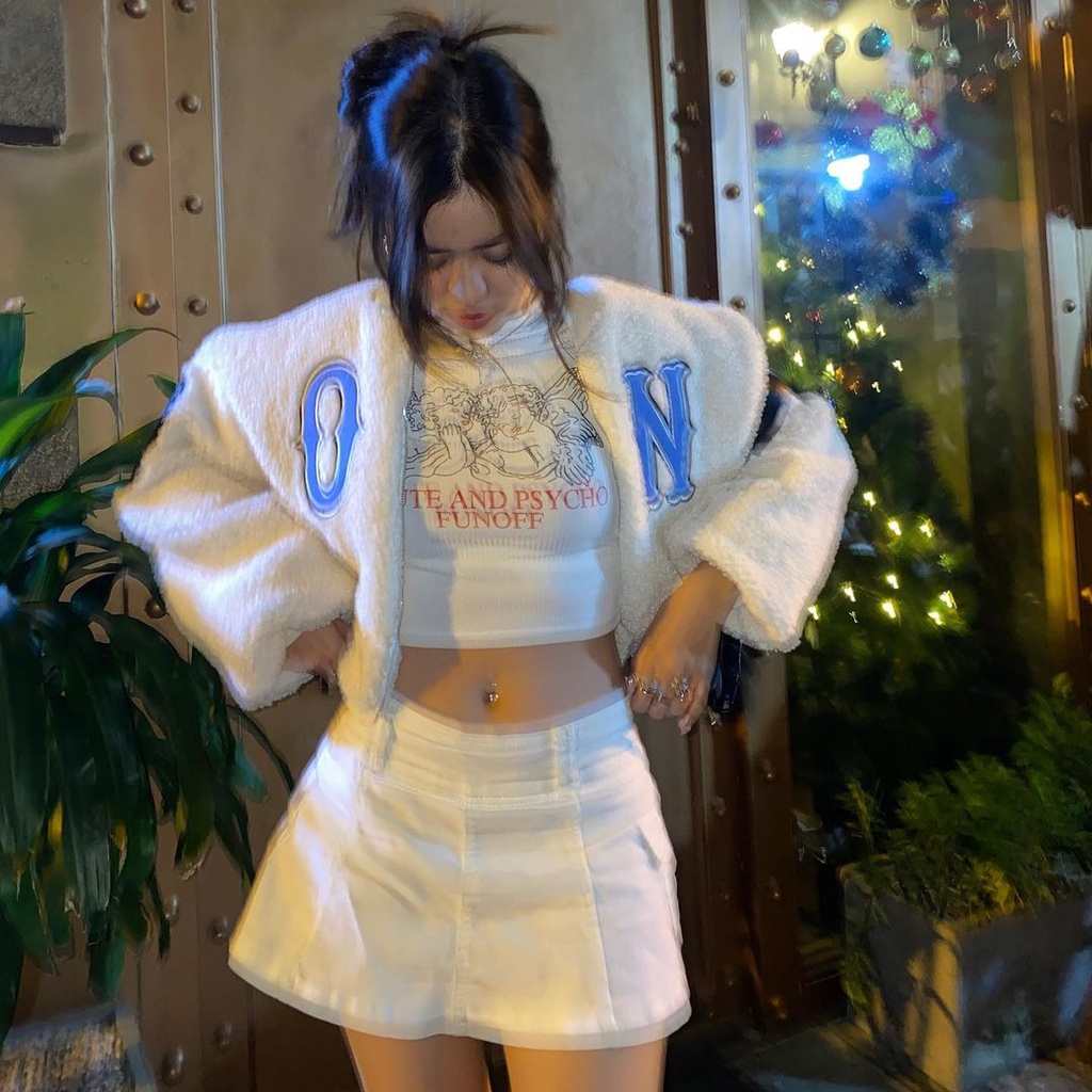 Áo Bomber lửng Fleece Crop Bomber | ONON MADE