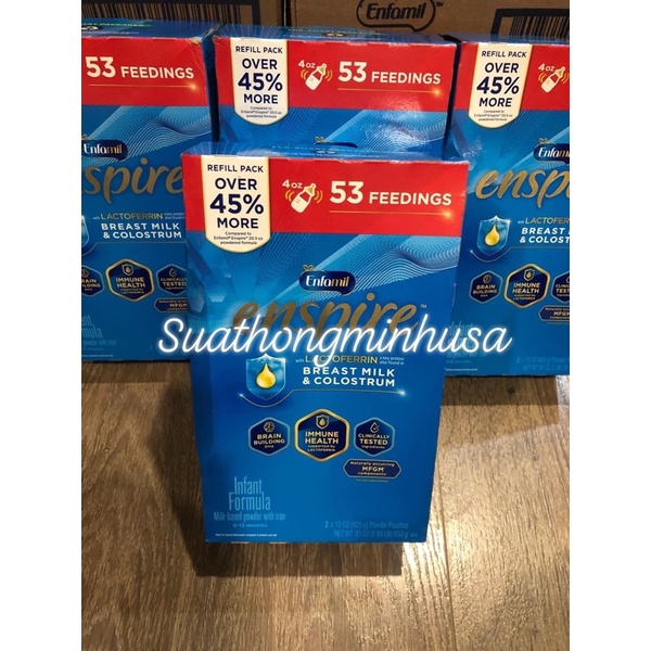 Sữa Enspire hàng chuẩn Mỹ đi air 850g