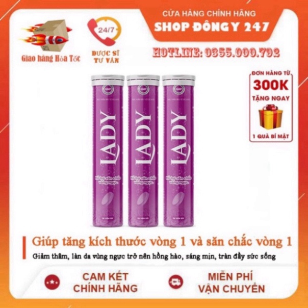 Viên Sủi LADY Freeship - Tăng Vòng 1 Chính Hãng