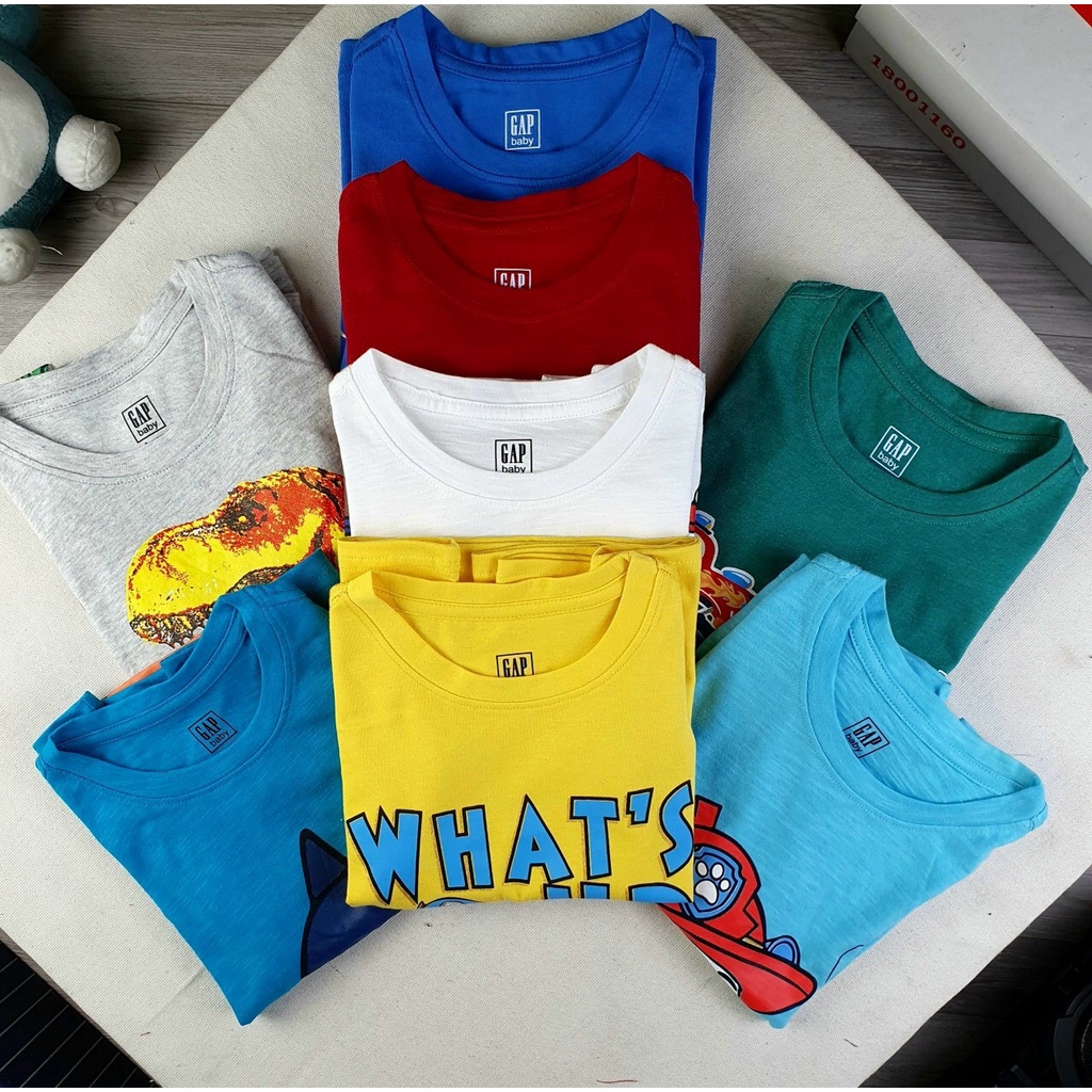 Đồ bộ dài tay thun cotton GAP nhí cho bé 1-5T họa tiết đội chó cứu hộ xe khủng long