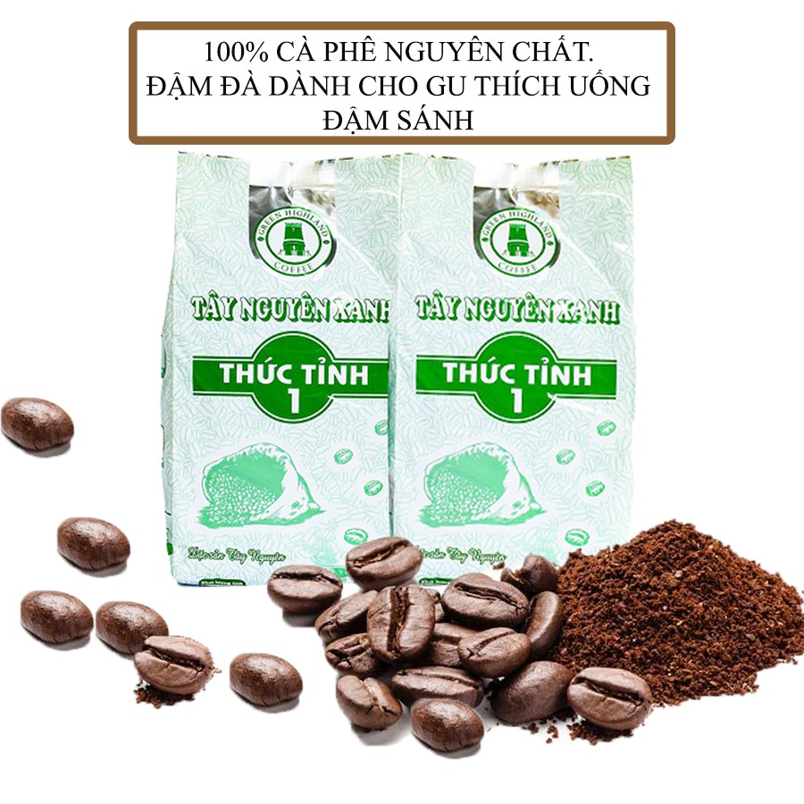 Cà phê rang xay phin sạch túi 500gr tây nguyên xanh ocop kon tum