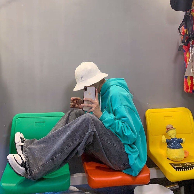 Quần bò jeans ống rộng màu xám Ulzzang siêu chất ❤️