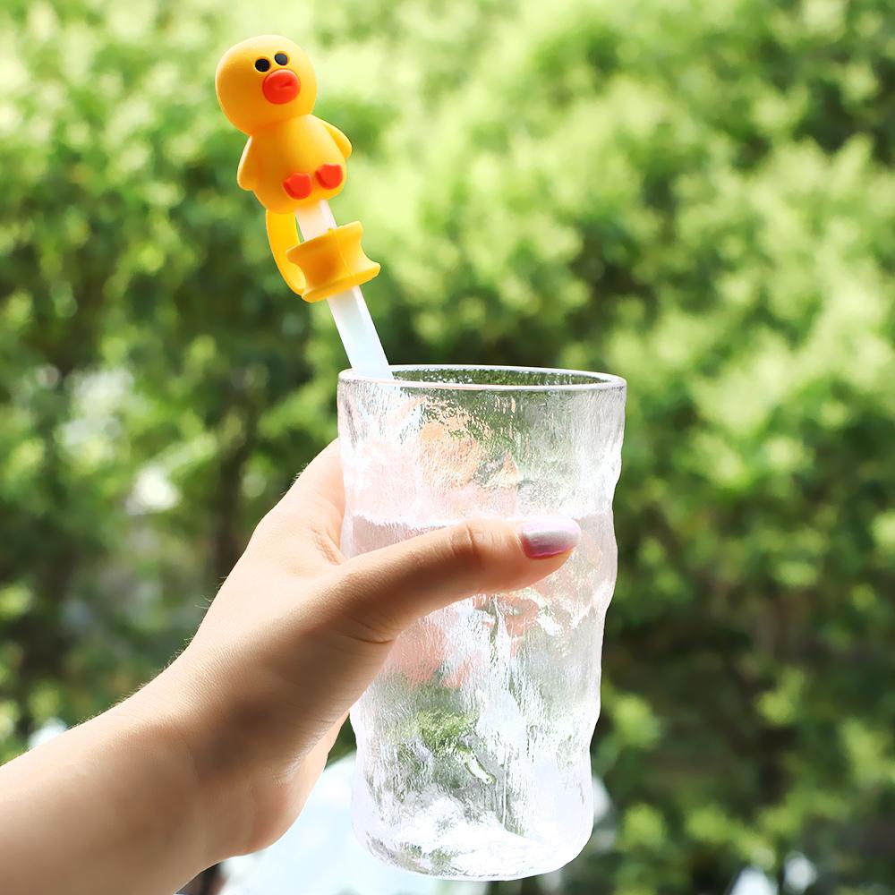 1 Ống Hút Silicone Chống Văng Có Thể Tái Sử Dụng
