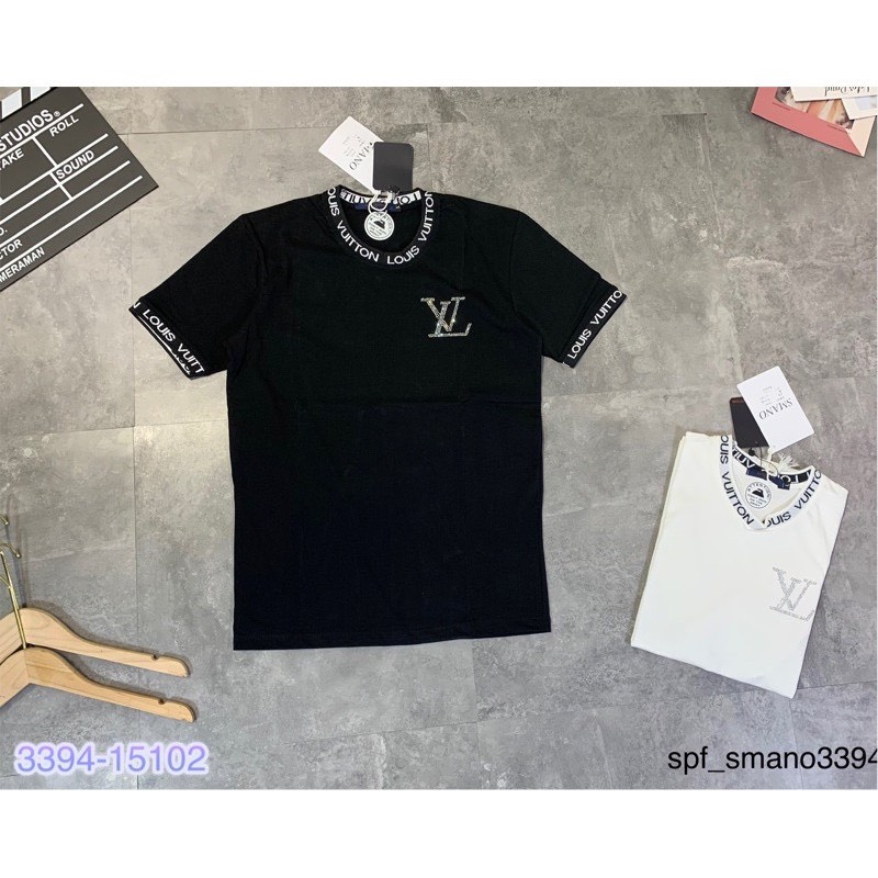 Áo phông LV đính đá cực đẹp, Áo phông cổ tròn chất đẹp. | BigBuy360 - bigbuy360.vn