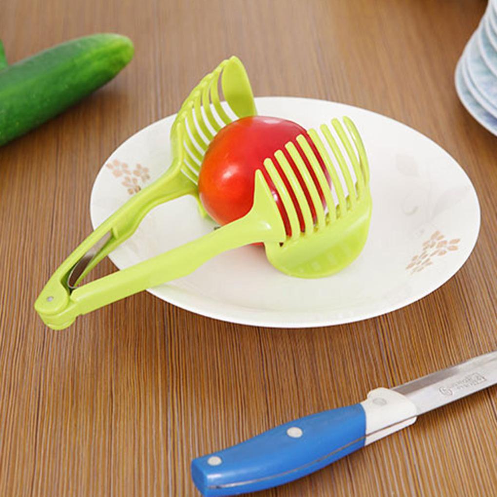 Dụng Cụ Cắt Cà Chua Khoai Tây / Chanh / Tròn Bằng Nhựa ff86 Tiện Lợi Dành Cho Nhà Bếp