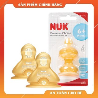 Núm ty cao su Nuk cổ rộng đủ cỡ