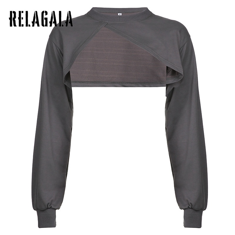 Relagala Phụ Nữ Áo Chui Đầu Cổ Thuyền Bất Đối Xứng