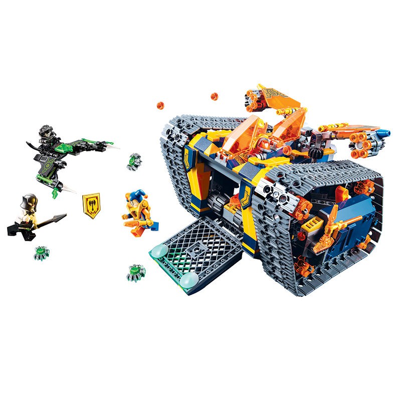 Đồ chơi lắp ráp Bela 10819 Nexo Knights Xe Tăng Tank của AXL Xếp Mô Hình Minifigures hiệp sĩ tương lai