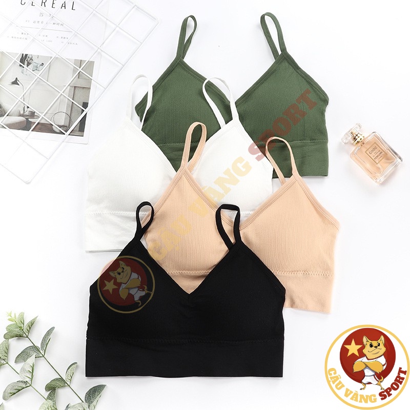 Áo bra tập gym nữ, áo bra nữ thể thao nâng ngực 2 dây tập yoga cao cấp