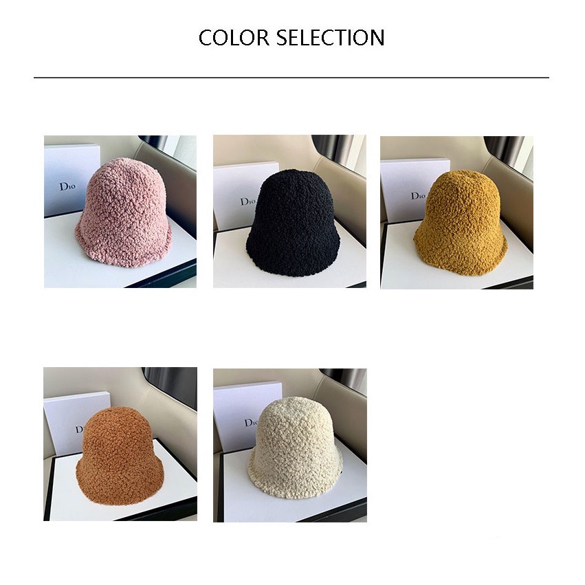 Mũ xô vải lông thời trang thu đông Hàn Quốc trẻ trung cho nữ