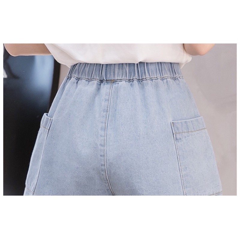 quần short nữ big size lưng thun dây rút mặt thỏ size 70-90kg