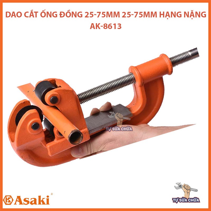 Dao cắt ống ASAKI hạng nặng AK-8613 25-75mm chuyên dùng cắt ống đồng, nhôm, thép hạng nặng, HÀNG CHÍNH HÃNG