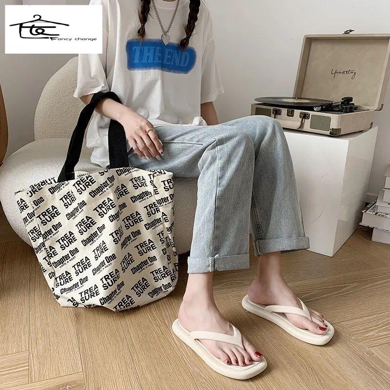 Dép Đế Bằng Phong Cách Hàn Quốc Thời Trang Mùa Hè Cho Nữ