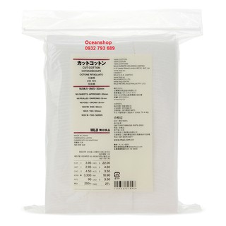 Bông tẩy trang Muji Cotton Pad 165 miếng (Bill mua tại Muji Nhật ảnh bên cạnh)