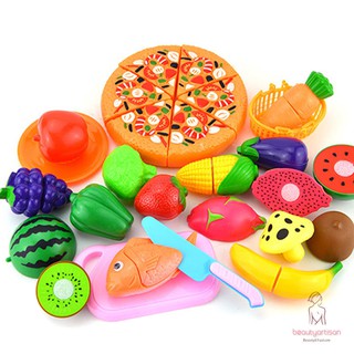 Bộ Đồ Chơi Trái Cây Nhiều Màu Sắc 24 Món Bằng Nhựa Cho Bé