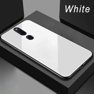 Hard Case OPPO F11 Pro Solid Color Glass Case Covers