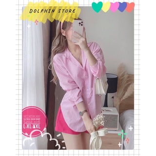 🌹BIGSIZE Set áo sơ mi kèm quần short bigsize