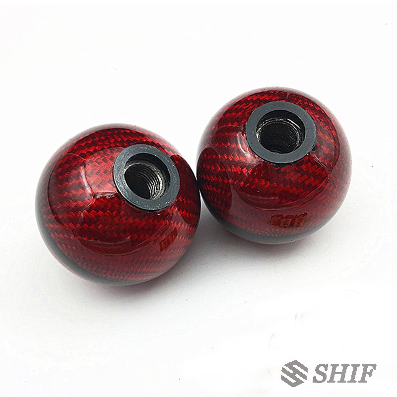 Đầu cần số bằng sợi carbon màu đỏ thay thế cho xe Honda crz Civic Accord s2000 fa5