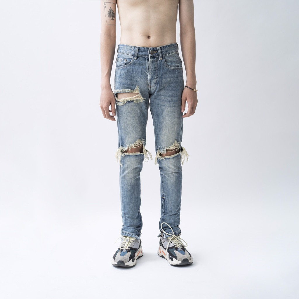 Quần Jeans Blue Zipper