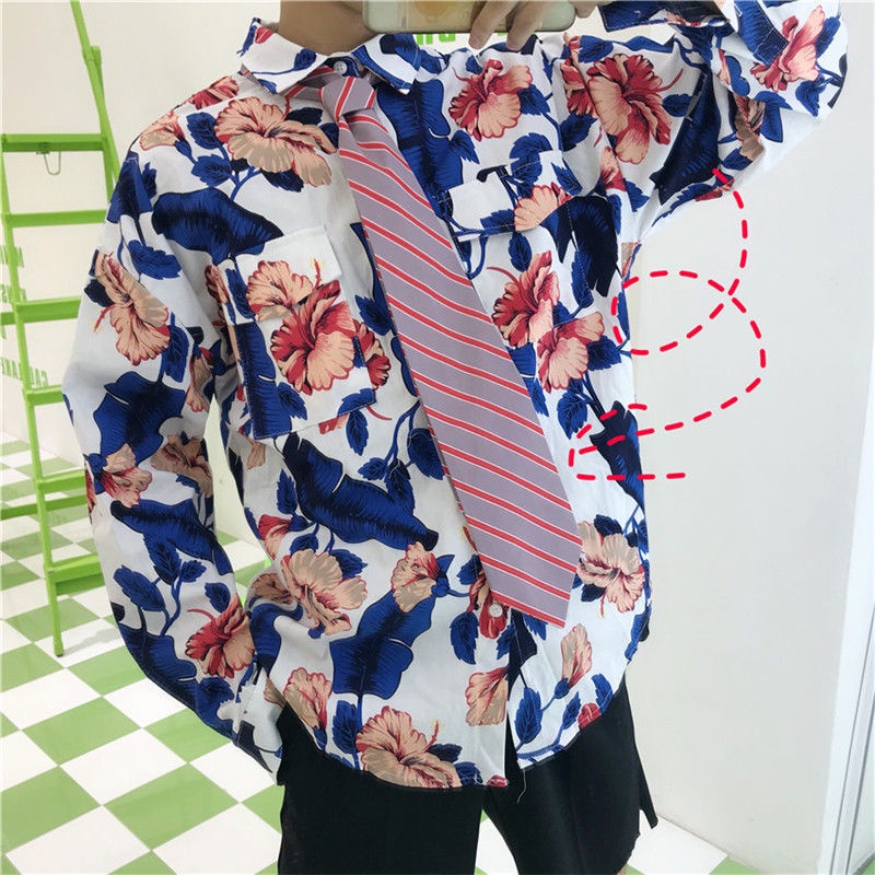 Cà vạt sơ mi kiểu retro dễ phối đồ phong cách Harajuku Hong Kong dành cho nữ