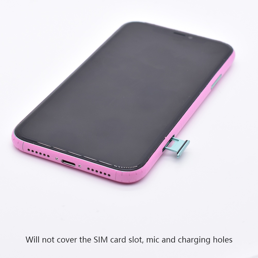 Nhãn Dán Màu Hồng Chống Trầy Bảo Vệ Toàn Diện Cho Iphone 6 6s X Xr Xs 7 8 Plus 11 12 13 Pro Max Mini Se2