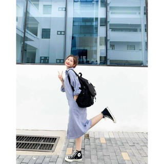 Đầm sơ mi dáng suông cute