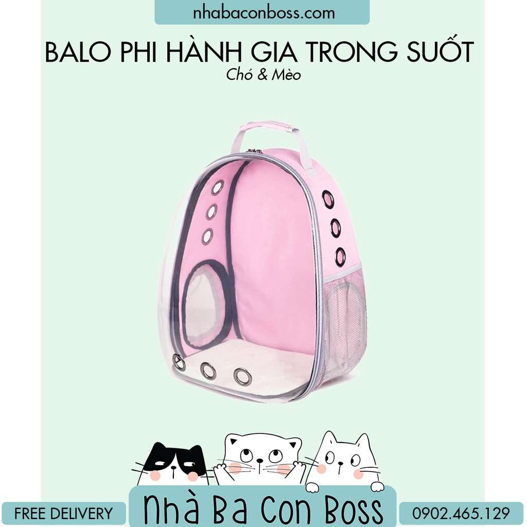 Balo phi hành gia cho chó mèo trong suốt